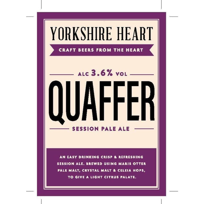 QUAFFER PALE ALE -10L - DIRECT FROM YORKSHIRE HEART